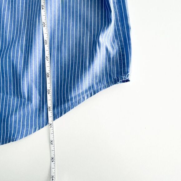 Timber Creek by Wrangler Mens Dress Shirt Pinstripes Long Sleeve Blue XL - Picture 8 of 8